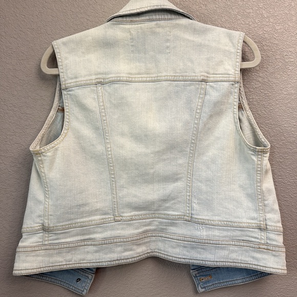 Anthropologie Women’s Pilcro and the Letterpress Light Wash Denim Vest Small - Picture 3 of 7